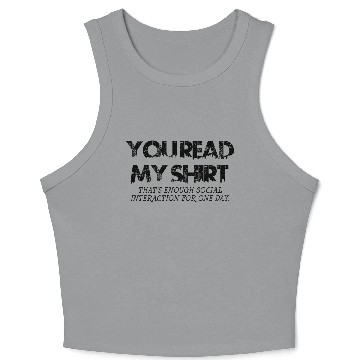 Discover Social Interaction Graphic Novelty Sarcastic Crop Tank Top