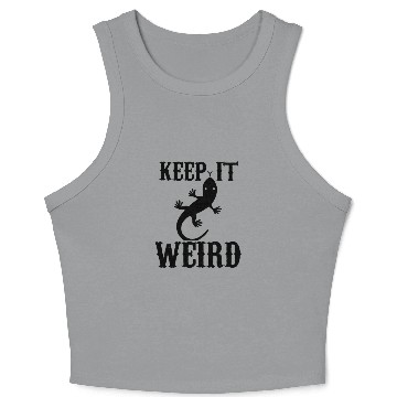 Discover Keep It Weird Crop Tank Top