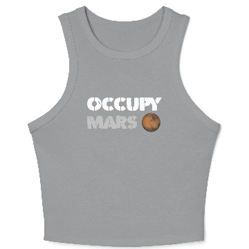 Discover Occupy Mars Replica Science Space Nerd Genius Crop Tank Top