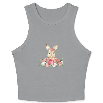 Discover Bunny Rabbit Novelty Crop Tank Top