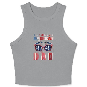 Discover All American Dad Crop Tank Top
