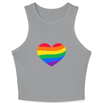 Discover lgbt Gay Pride Rainbow Heart Crop Tank Top