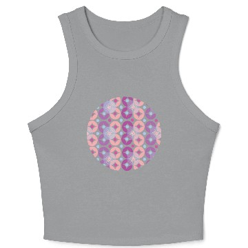 Discover playful geometric colorful art Crop Tank Top