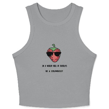 Discover Strawberry world Crop Tank Top