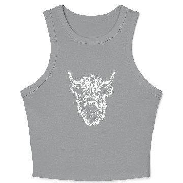 Discover Scottish Highland Cow Crop Tank Top