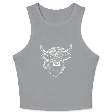 Discover Scottish Highland Cow Crop Tank Top