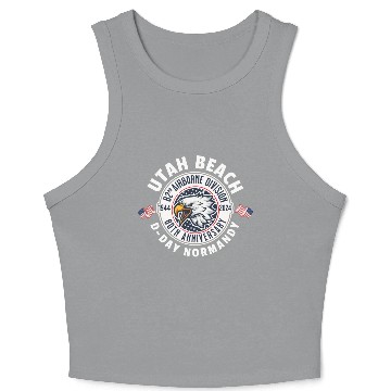 Discover UTAH Beach airborne division 80th anniversary Crop Tank Top
