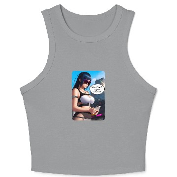 Discover Cyberpunk Waifu Influencer Design 8 Crop Tank Top