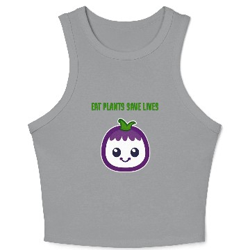 Discover Vegan, eat plants save lives Crop Tank Top
