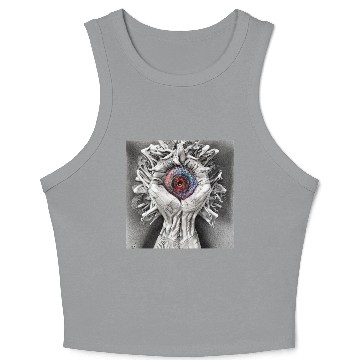 Discover Psychedelic imagination Who am I, where am I? Crop Tank Top