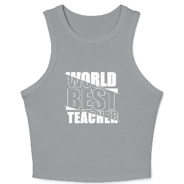 Discover World Best Teacher Crop Tank Top
