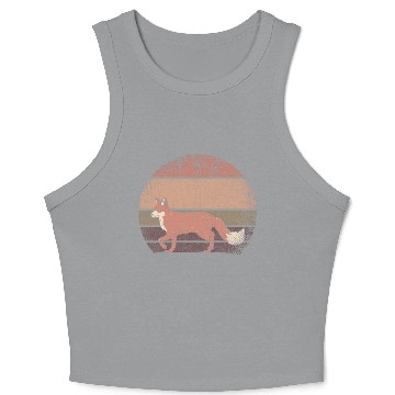 Discover Wildlife Forest Animal Fox Crop Tank Top