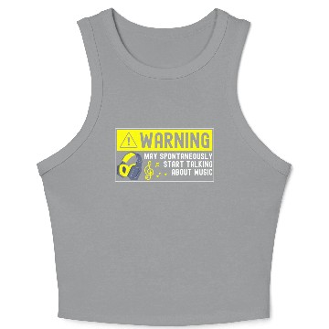 Discover Dj Techno Vinyl Crop Tank Top