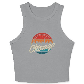 Discover Chicago Skyline Illinois Pride Crop Tank Top