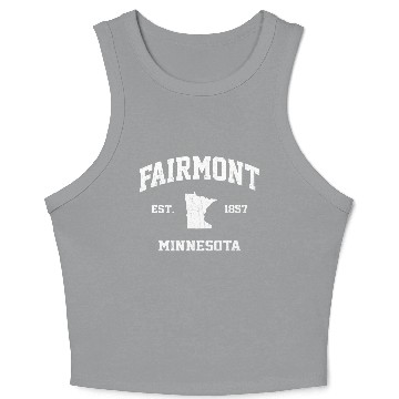 Discover Fairmont Minnesota Mn State Athletic Style Crop Tank Top