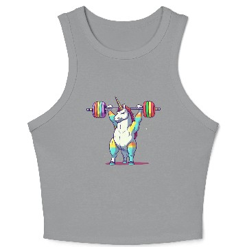 Discover Unicorn Weighlifting Crop Tank Top
