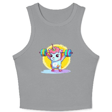 Discover Unicorn Weighlifting Crop Tank Top