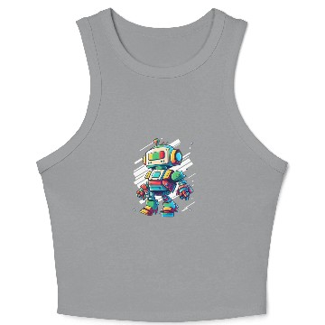 Discover Robot Robotics Best Cute Humorous Technology Crop Tank Top