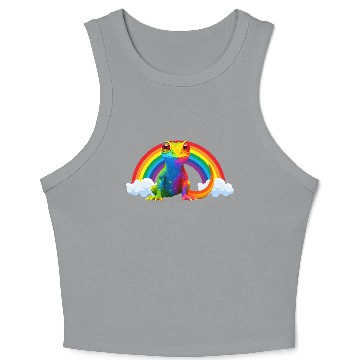 Discover Gay Pride Gecko Crop Tank Top