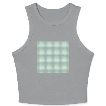 Discover Teal Dots Pattern Crop Tank Top