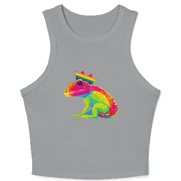 Discover Gay Pride Gecko Crop Tank Top
