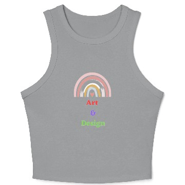 Discover Red Blue Green Art Design Crop Tank Top
