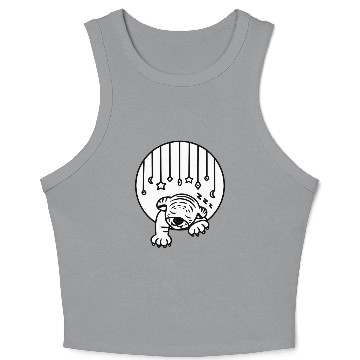 Discover Cute Tiger Cub Sleeping Crop Tank Top