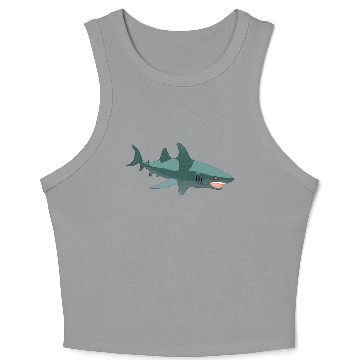 Discover Robot shark Crop Tank Top