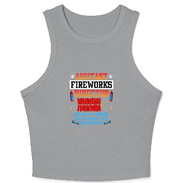 Discover Independence Day Assistant Fireworks Director USA Crop Tank Top