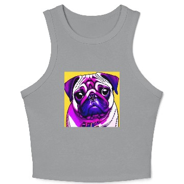 Discover PUG POP ART Crop Tank Top