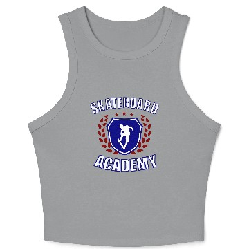 Discover Skateboard Academy Crop Tank Top