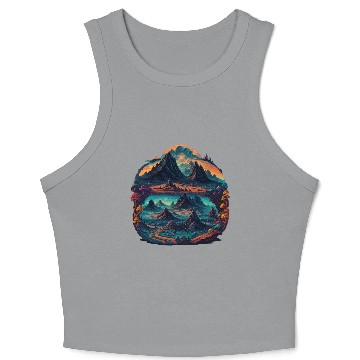 Discover Psychedelic mystical illustration Crop Tank Top