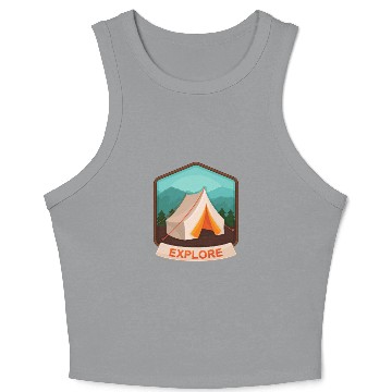 Discover Gone Camping Crop Tank Top