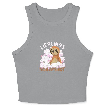 Discover Night owl sloth gift favorite sleep Crop Tank Top