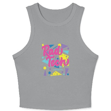 Discover Rad Radiology Tech 80s Fun Py Graduation Crop Tank Top