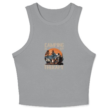Discover camping is my therapy Crop Tank Top