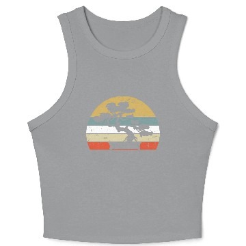 Discover Japanese Sunset Zen Buddhist Bonsai Crop Tank Top