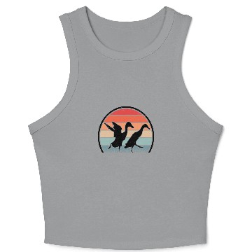 Discover Indian Runner Duck Retro Bottle Vintage Crop Tank Top