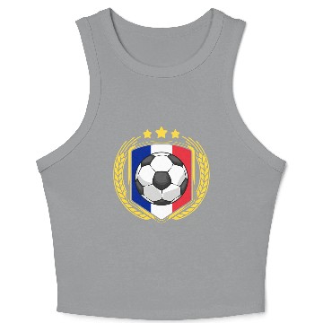 Discover France Flag Soccer Crop Tank Top