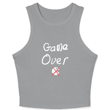 Discover Game Over Sarcasm 80s 70s Crop Tank Top