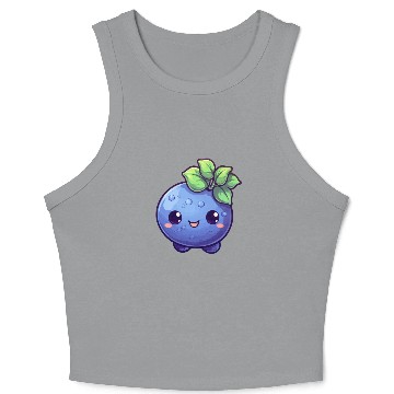Discover Blueberry kawaii Crop Tank Top