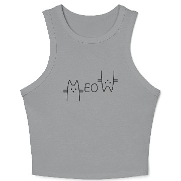 Discover Meow Cat Lover Crop Tank Top