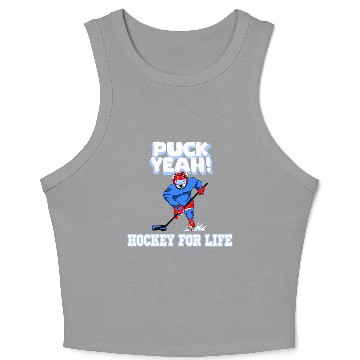 Discover Puck Yeah ! Hockey Forever Crop Tank Top