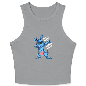 Discover Hip Hop Dabbing Bunny Easter Day Crop Tank Top