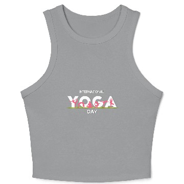 Discover International yoga day Crop Tank Top