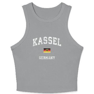 Discover Kassel Germany Athletic Sports Crop Tank Top