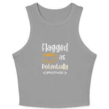 Discover Problem? Fun Black Humor Don't Care Crop Tank Top