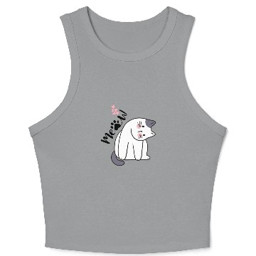 Discover Meow | Cat Lover Crop Tank Top