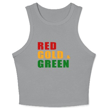 Discover Red, Gold & Green Crop Tank Top