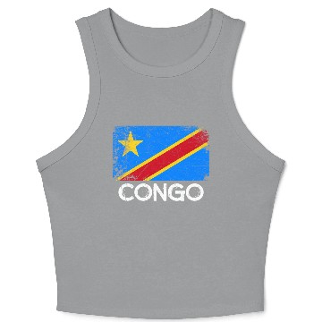 Discover Congolese Flag Made In Congo Crop Tank Top